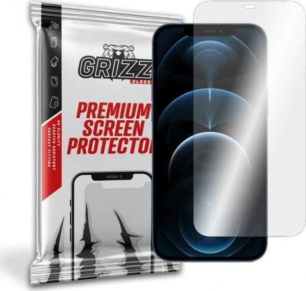 GrizzGlass Υβριδικό Γυαλί Προστασίας Οθόνης για Apple iPhone 12 Pro, Εύκολη Τοποθέτηση, Ανθεκτικό στις Γρατζουνιές