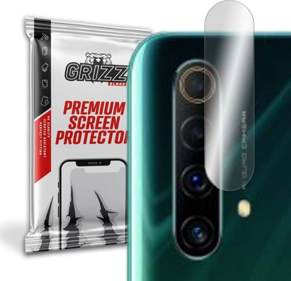 GrizzGlass Υβριδικό Γυαλί Κάμερας για Realme X50 5G, Ανθεκτικό Προστατευτικό Φακού, 2 Τεμάχια