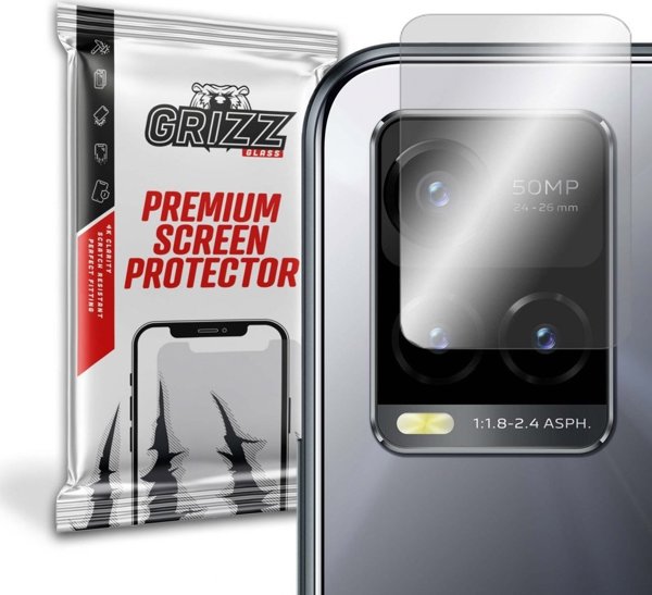 GrizzGlass Υβριδικό Γυαλί Κάμερας για Vivo Y33S - Προστασία από Γρατζουνιές, 2 Τεμάχια