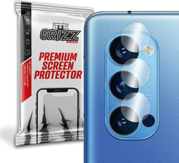 GrizzGlass Υβριδικό Γυαλί Κάμερας για Oppo Reno 4 Pro 5G, Σετ 2 Τεμαχίων, Ανθεκτικό στις Γρατζουνιές