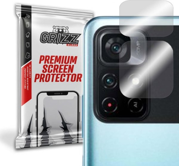 GrizzGlass Υβριδικό Γυαλί Κάμερας για Xiaomi POCO M4 Pro 5G - Προστασία Φακού, 2 Τεμάχια