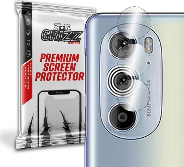 GrizzGlass Υβριδικό Γυαλί Κάμερας για Motorola Moto Edge 30 Pro, 2 Τεμάχια, Anti-Scratch, Διαφανές