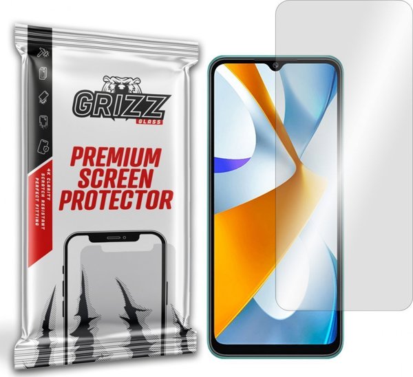 GrizzGlass Υβριδικό Γυαλί Προστασίας Οθόνης για Xiaomi POCO C40 - Αντιχαρακτικό & Εύκολη Τοποθέτηση