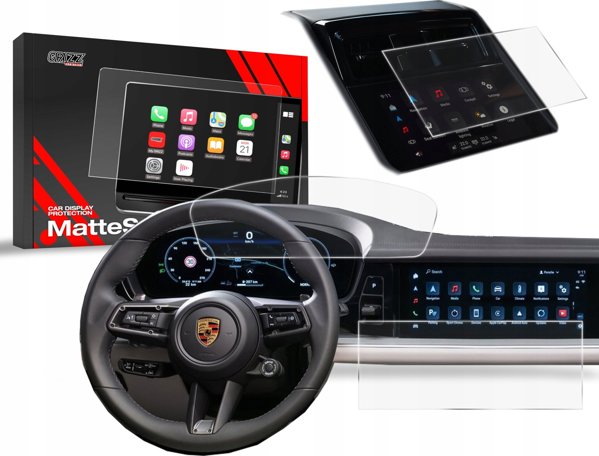 Matte GrizzGlass CarDisplay Protection Porsche Panamera 3 12,3" 2024 [3in1]