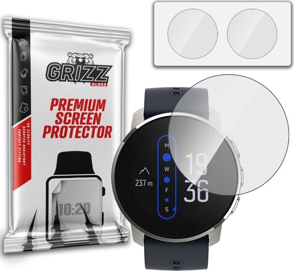 GrizzGlass Υβριδικό Γυαλί Προστασίας για Suunto 9 Peak - 2 Τεμάχια - Ανθεκτικό στις Γρατζουνιές
