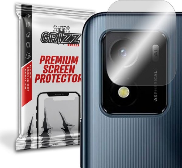 GrizzGlass Υβριδικό Προστατευτικό Κάμερας για Vivo Y01, Σετ 2 Τεμαχίων, Ανθεκτικό, Διαφανές