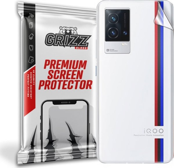 GrizzGlass Προστατευτική Μεμβράνη Πλάτης SatinSkin για Vivo iQOO 8 5G, Αντιχαρακτική, Ματ