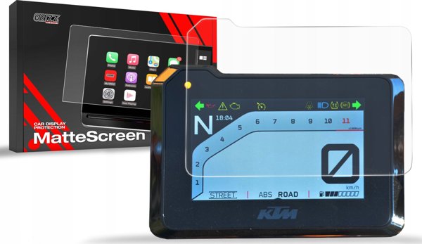Matte GrizzGlass CarDisplay Protection KTM 1390 Super Duke R EVO 5" 2024