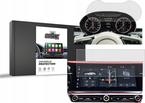 Matte GrizzGlass CarDisplay Protection Bentley Continental GT 2018 [2in1]
