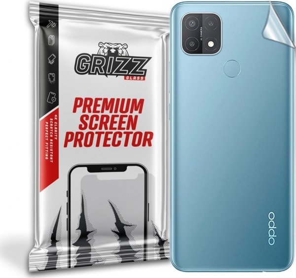 GrizzGlass Προστατευτικό Πλάτης για Oppo A15, Αυτοκόλλητο SatinSkin, Διαφανές, Ανθεκτικό στις Γρατζουνιές