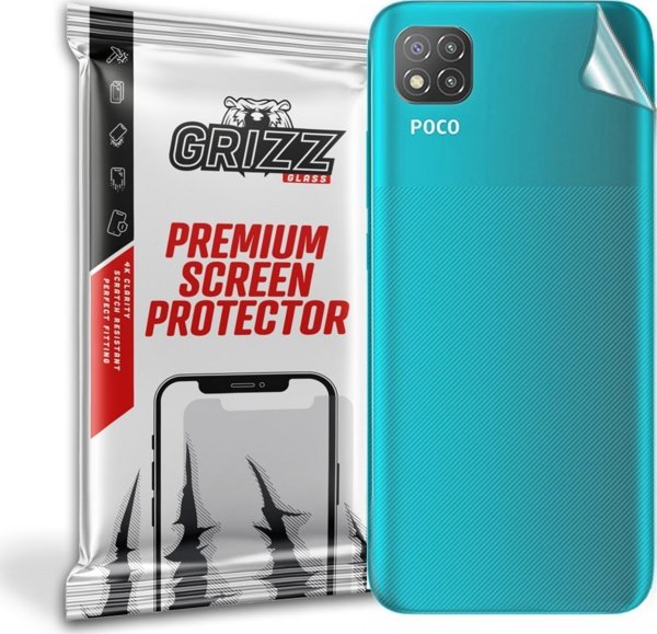 GrizzGlass Αυτοκόλλητο Προστατευτικό Πλάτης SatinSkin για Xiaomi POCO C3 - Σατινέ Φινίρισμα