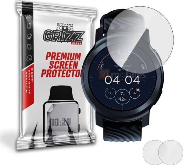 GrizzGlass Υβριδικό Γυαλί Προστασίας για Motorola Moto Watch 100 - 2 Τεμάχια