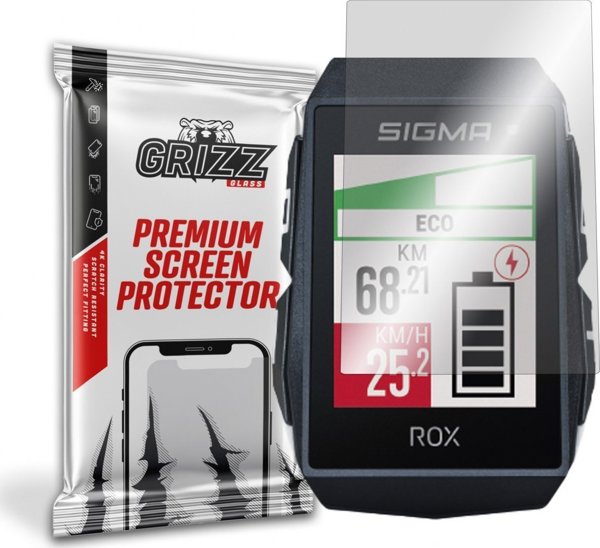 GrizzGlass Υβριδικό Γυαλί Προστασίας Οθόνης για Sigma Sport ROX 11.1 EVO, Εύκολη Τοποθέτηση, Ανθεκτικό στις Γρατζουνιές