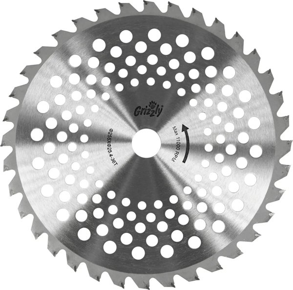 Δίσκος 36 λεπίδων Grizzly (255mm) για το θαμνοκοπτικό Grizzly MTS 43-14