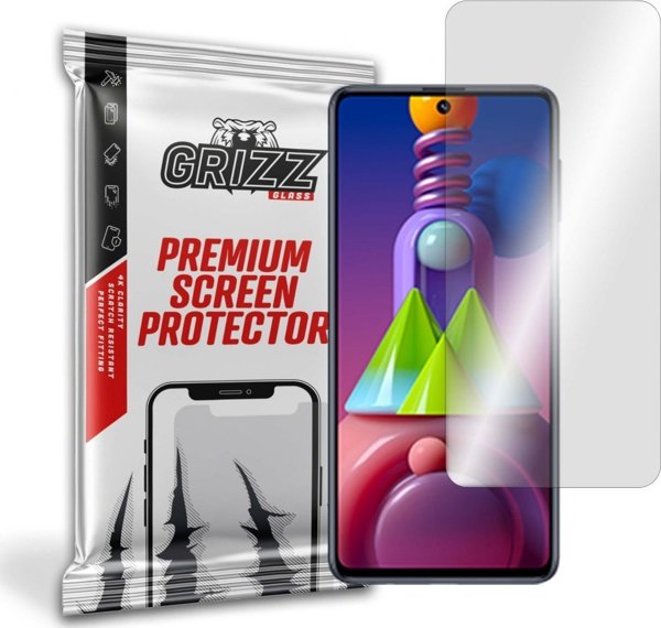 GrizzGlass Υβριδικό Γυαλί Προστασίας Οθόνης για Samsung Galaxy M51 - Εύκολη Εφαρμογή, Ανθεκτικό στις Γρατζουνιές