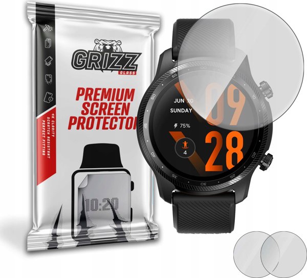 GrizzGlass Προστατευτικό Οθόνης Mat για TicWatch 3 Pro Ultra, Εύκαμπτο Φύλλο Anti-Glare