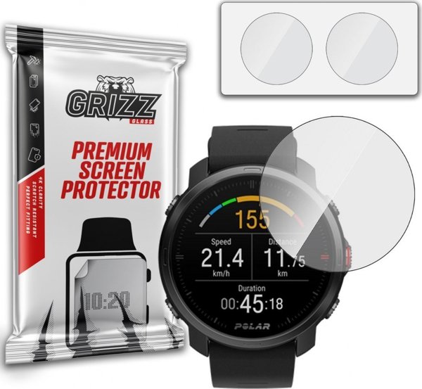 Υβριδικό Γυαλί GrizzGlass για Polar Grit X Pro - Προστατευτικό Οθόνης, 2 Τεμάχια, Anti-Scratch