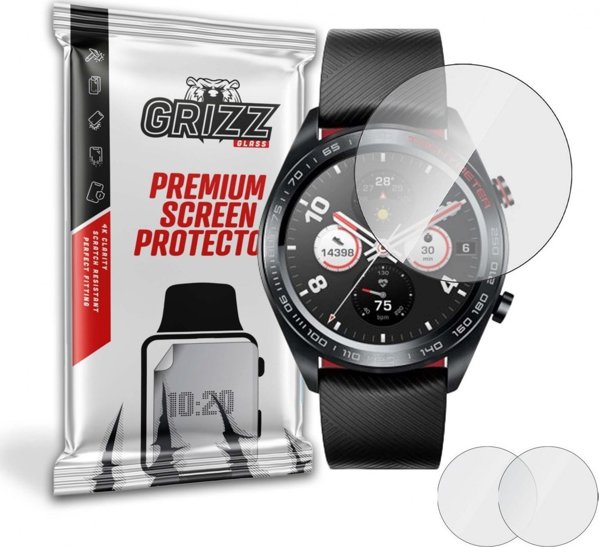 GrizzGlass Υβριδικό Γυαλί Προστασίας Οθόνης για Honor Watch - 2 Τεμάχια