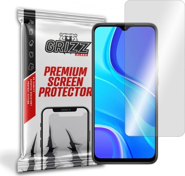 GrizzGlass Υβριδικό Γυαλί Προστασίας Οθόνης για Xiaomi Redmi 9, Εύκολη Τοποθέτηση, Anti-Scratch