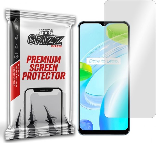 GrizzGlass Υβριδικό Γυαλί Προστασίας Οθόνης για Realme C30, Anti-Scratch & Oleophobic, Διαφανές