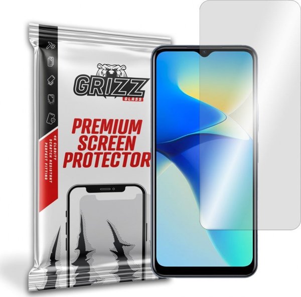 GrizzGlass Υβριδικό Γυαλί Προστασίας για Vivo Y33e, Εύκολη Τοποθέτηση, Ανθεκτικό στις Γρατζουνιές, Διαφανές