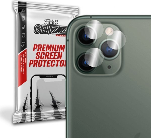 GrizzGlass Υβριδικό Γυαλί Κάμερας για Apple iPhone 11 Pro Max, Προστατευτικό Φακού, 2 Τεμάχια