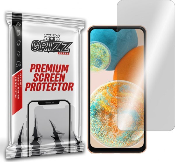 GrizzGlass Υβριδικό Γυαλί Προστασίας Οθόνης για Samsung Galaxy A23 5G, Εύκολη Τοποθέτηση, Διαφανές