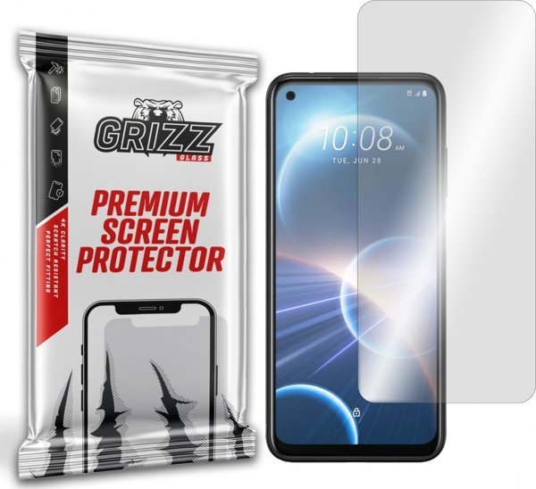 GrizzGlass Υβριδικό Γυαλί για HTC Desire 22 Pro, Αντιχαρακτική Προστασία Οθόνης, Εύκολη Τοποθέτηση