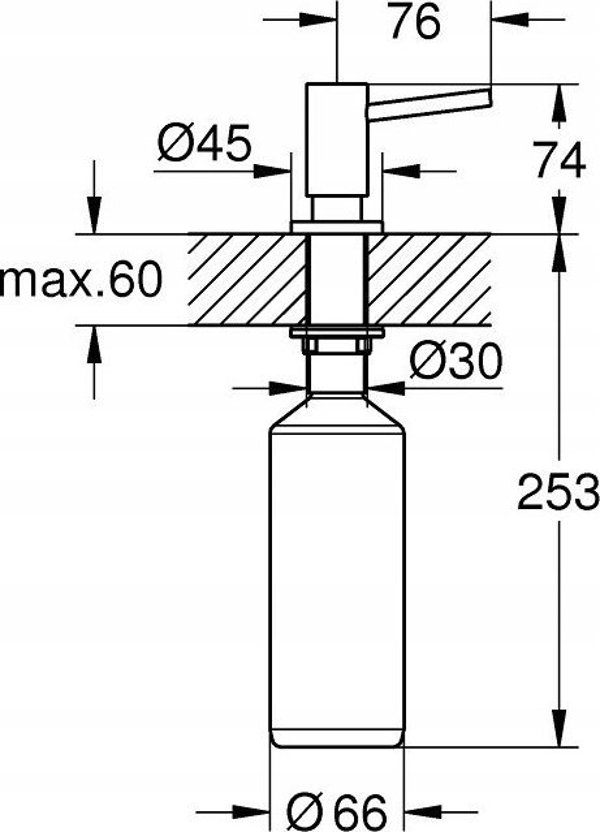 Grohe Grohe δοσομετρητής 500ml Cosmopolitan, ανοξείδωτο ατσάλι 40535DC0