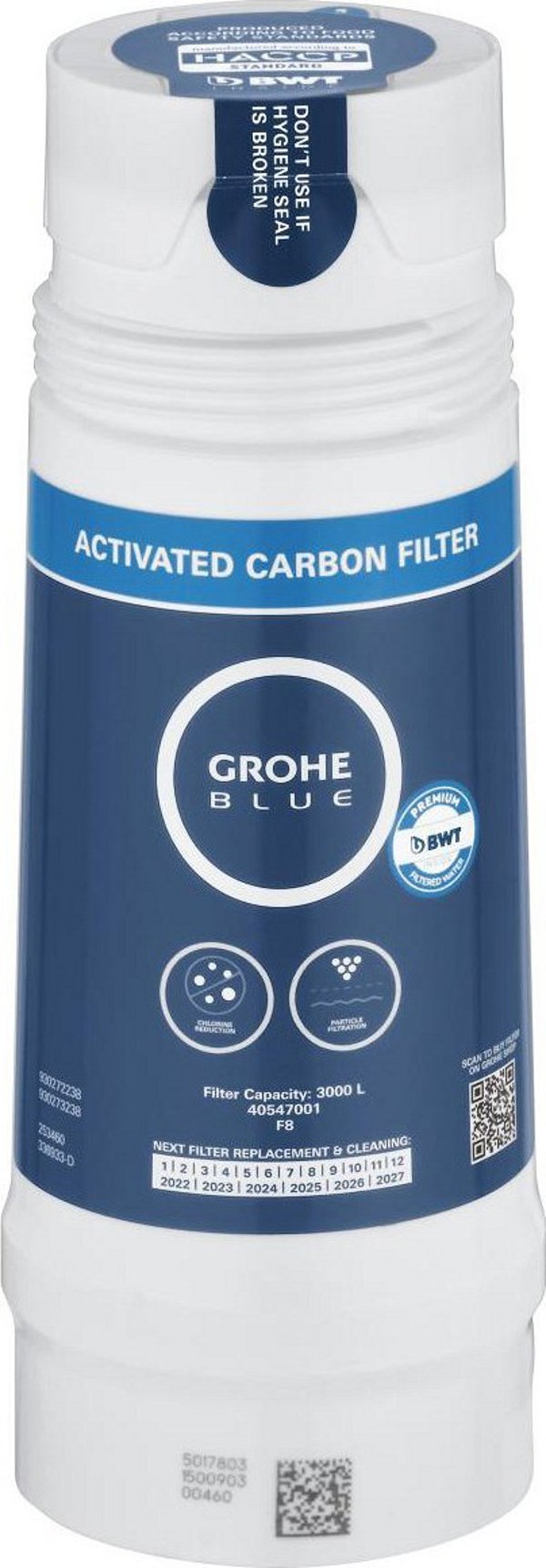 Grohe Blue - Φίλτρο με ενεργό άνθρακα για νερό με σκληρότητα κάτω από 9st. dKH, (40547001)