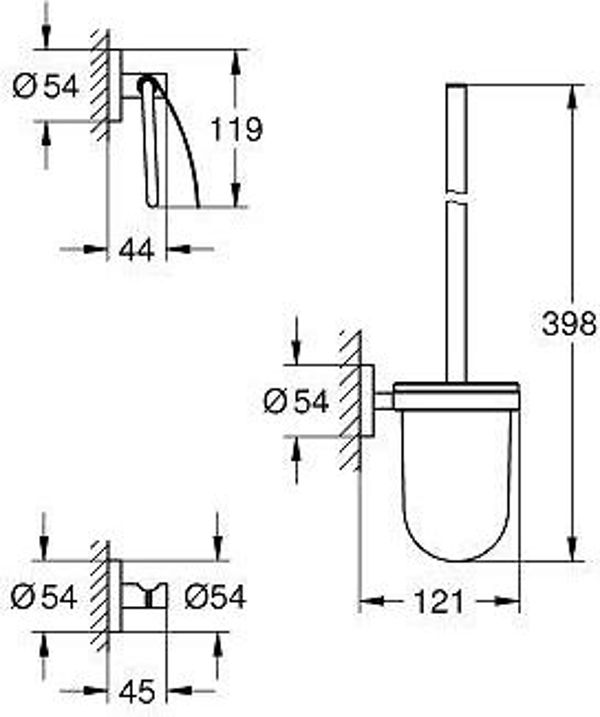 Grohe Σετ μπάνιου Essentials 3 σε 1 χρώμιο (40407001)