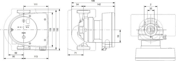 Grundfos Pompa CO MAGNA1 32-80 (99221235)