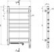 Ηλεκτρικός στεγνωτήρας πετσετών Navin Ellipse 500*800 Αισθητήρας δεξιά λευκό 12-845053-5080