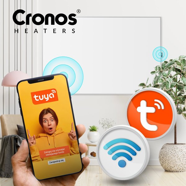 Καλοριφέρ Cronos θερμαντικό πάνελ υπερύθρων CRONOS Synthelith PRO CRP-500TWP Γκρι 12906605 5904507664350