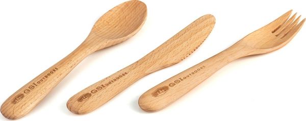 GSI Outdoors Rakau Σετ Μαχαιροπήρουνα από Ξύλο, Καφέ Χρώμα