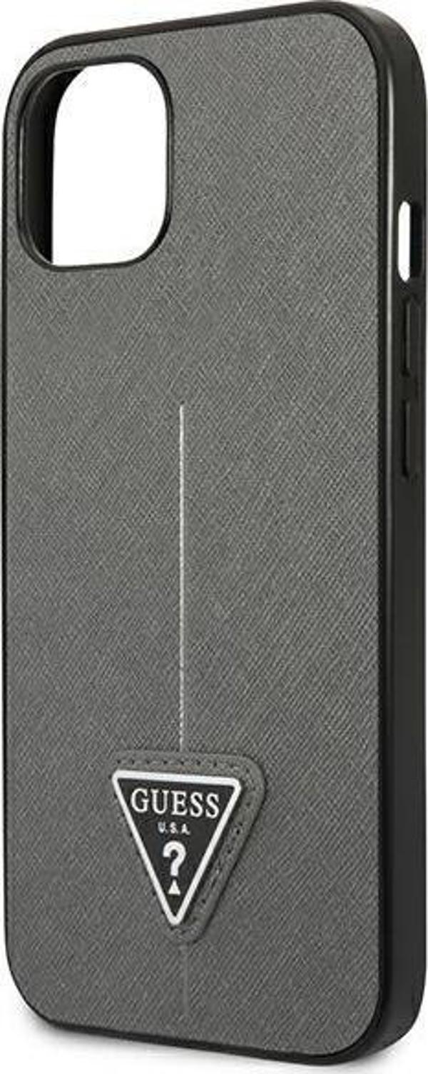 Guess Guess GUHCP13MPSATLG iPhone 13 6,1" ασημί/silver σκληρή θήκη SaffianoTriangle Logo