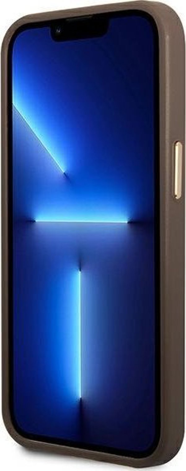 Guess Guess GUHMP14MU4GPRW iPhone 14 Plus 6,7" καφέ σκληρή θήκη 4G Logo Plate MagSafe NoSize