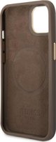Guess Guess GUHMP14MU4GPRW iPhone 14 Plus 6,7" καφέ σκληρή θήκη 4G Logo Plate MagSafe NoSize