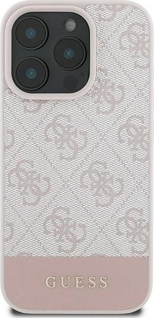 Guess Guess GUHCP16XG4GLPI iPhone 16 Pro Max 6.9" ροζ/hardcase 4G Bottom Stripe