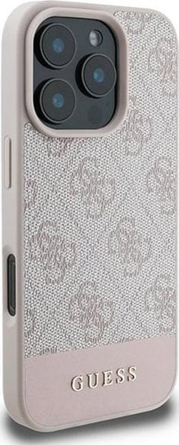 Guess Guess GUHCP16XG4GLPI iPhone 16 Pro Max 6.9" ροζ/hardcase 4G Bottom Stripe