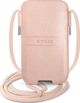 Guess Saffiano Stripe Τσάντα για Smartphone 6,7" - Ροζ