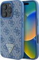 Guess Guess GUHCP16SP4TDPB iPhone 16 6.1" niebieski/blue hardcase Leather 4G Triangle Strass MagSafe