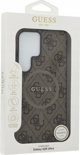 Θήκη Guess Leather 4G Colored Ring Classic Logo MagSafe για Samsung Galaxy S25 Ultra καφέ