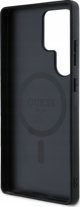 Θήκη Guess Leather 4G Colored Ring Classic Logo MagSafe για Samsung Galaxy S25 Ultra καφέ