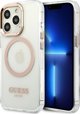 Guess case for iPhone 13 Pro Max 6,7" GUHMP13XHTRMD gold HC Magsafe Metal Outline Gold 3666339057169