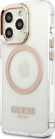 Guess case for iPhone 13 Pro Max 6,7" GUHMP13XHTRMD gold HC Magsafe Metal Outline Gold 3666339057169