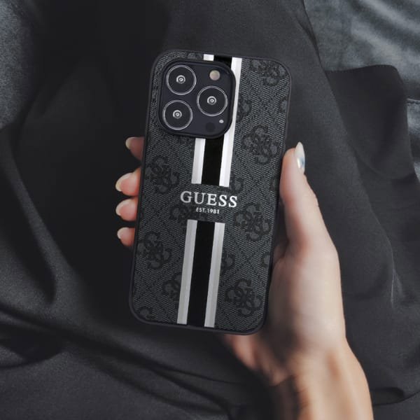 Guess Guess GUHMP16SP4RPSP iPhone 16 6.1" ροζ/ροζ σκληρή θήκη 4G Printed Stripes MagSafe