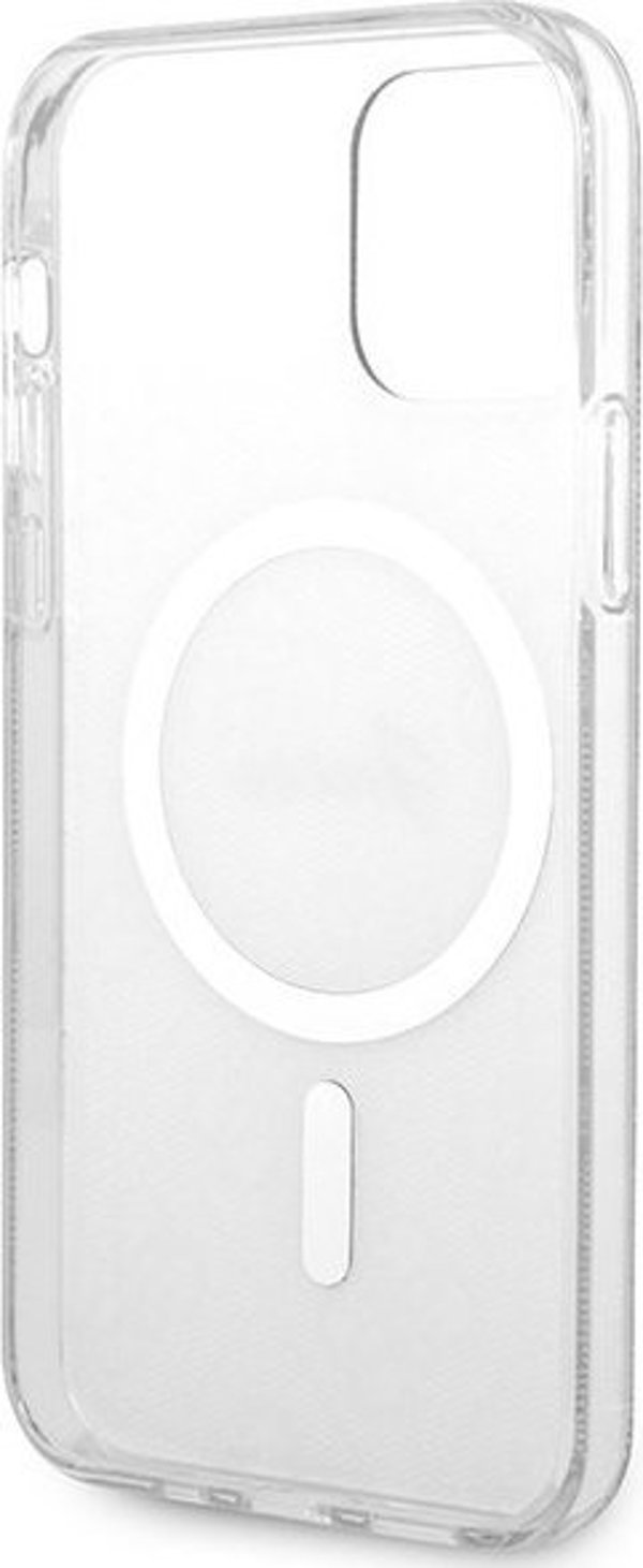 Guess Σετ Guess GUBPP12MH4EACSK Θήκη+ Φορτιστής iPhone 12/12 Pro μαύρη/μαύρη σκληρή θήκη 4G Print MagSafe NoSize