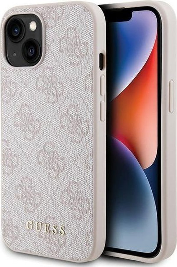 Guess Guess GUHCP15SG4GFPI iPhone 15 6.1" ροζ σκληρή θήκη 4G Metal Gold Logo