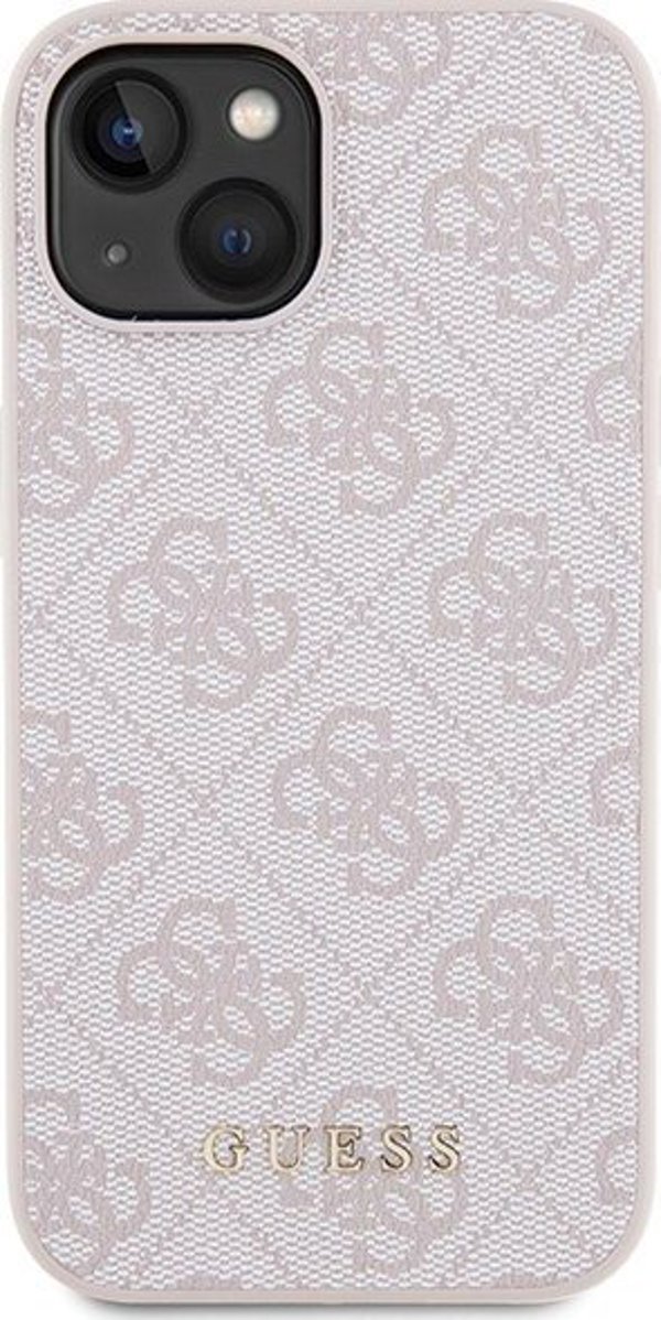 Guess Guess GUHCP15SG4GFPI iPhone 15 6.1" ροζ σκληρή θήκη 4G Metal Gold Logo